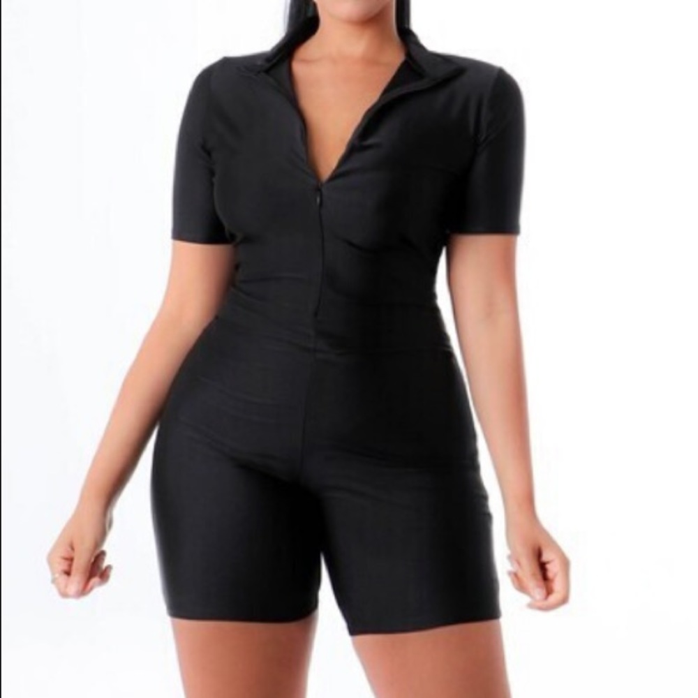 Brand New Short sleeve stretchy jumpsuit romper